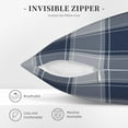 thumbnail image 5 of Spring Navy Blue and White Buffalo Check Throw Pillows Cover 18x18 Inch Set of 2 Summer Buffalo Plaid Decorative Pillow Covers Farmhouse Square Pillowcases for Home Couch Sofa Decor, 5 of 6