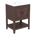 thumbnail image 6 of 18.10 in Wide Brown Vanity - Modern and Simple Style - Freestanding in Bathroom - Ample Space, 6 of 7