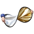 thumbnail image 3 of Gold and Silver Photo Disc, Disc Light Reflector, Handhold Flash Diffuser, Photography Reflector Camera Accessories, 3 of 6