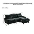 thumbnail image 4 of Newest 99'' Sectional Cloud Deep Seat Couch, Modern Comfy Chenille L Shaped Sectional Sofa for Living Room Set, Upholstered 4-Seats Sofa Couch with Movable Ottoman, Black, 4 of 9