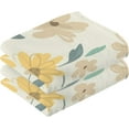 thumbnail image 2 of Dreamtimes Cute Sunflower Cotton Towels Set 2 Pcs Absorbent Hand Towel Face Towels Kitchen Towels Bath Towels for Bathroom Laundry Room Kitchen 16 x 28 Inches, 2 of 7