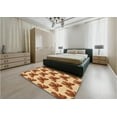 thumbnail image 4 of Ahgly Company Indoor Square Patterned Mahogany Brown Area Rugs, 4' Square, 4 of 6