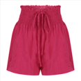thumbnail image 2 of Pantalones Cortos de para Mujer, de Cintura Alta, con Pierna , Cómodos y Elásticos para Playa y Verano. Rosa Roja XXL, 2 of 6