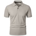 thumbnail image 4 of pstuiky camisetas de hombre, Camiseta informal de manga corta con cuello redondo y solapa de color liso para hombre camisas casuales para hombre xxl, 4 of 4