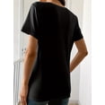 thumbnail image 4 of SHESIINN Pink Skull-Themed Pattern Printed Round Neck Women’s Short Sleeve Casual T-Shirt for Spring Summer, 4 of 9