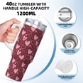 thumbnail image 3 of Pofeuu colorful Heart Print 40oz Ice Bully With Handle And Straw Stainless Steel Vacuum Insulated Cup And 2 In 1 Straw Lid, 3 of 8