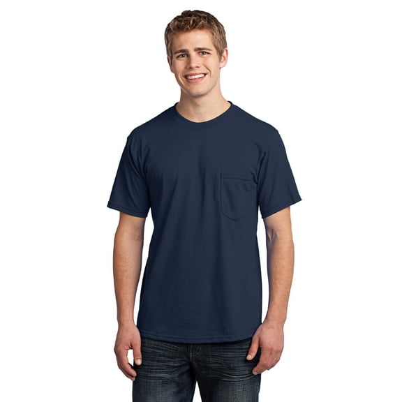 Port & Company USA100P Men's All-American Tee with Pocket Tshirt