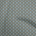 thumbnail image 1 of oneOone Silk Tabby Teal Blue Fabric Asian Kilim Sewing Craft Projects Fabric Prints By Yard 42 Inch Wide, 1 of 5