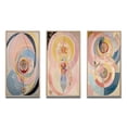 thumbnail image 2 of Designart "Synchronicity Pink Vintage Spiritual Retro Art III" Abstract Painting Framed Wall Art Set Of 3 - Pink Modern Frame Gallery Wall Set For Home Decor, 2 of 6