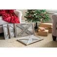thumbnail image 4 of 19" Square Natural Weathered Gray Christmas Tree Collar, 4 of 5