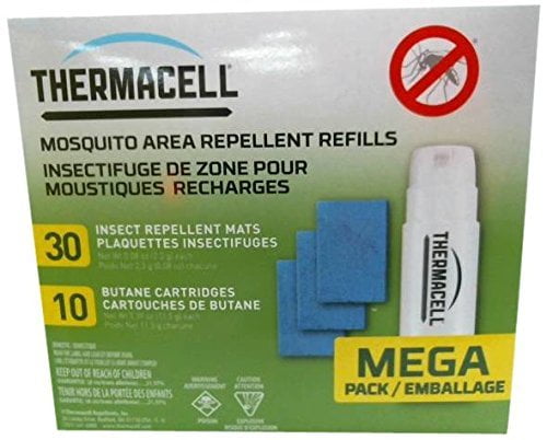 Thermacell Mega Pack Mosquito Repellant Refill 30 Mats 10 Cartridges THC-R-10 