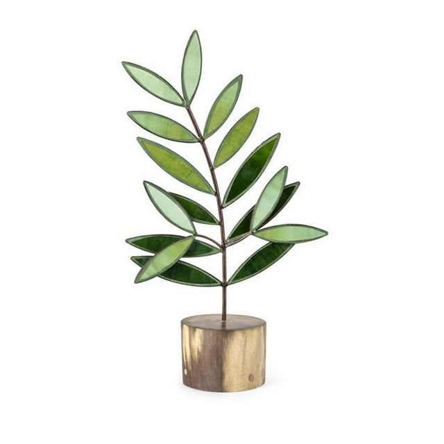 IMAX 23318 Olive Branch Small Glass & Wood Statuary
