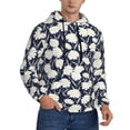 thumbnail image 2 of Haiem Daisies Flowers Patterned Men's Hoodie with Kangaroo Pocket - Ideal Pullover Sweatshirt for Daily Wear, Travel, and Home-Small, 2 of 7