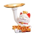 thumbnail image 4 of Bandeja de almacenamiento de decoración de estatuas, esculturas de animales, artesanía, bandeja de joyería, centro de mesa, figuritas de gato, bandeja, 4 of 9