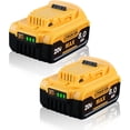 thumbnail image 2 of 2 Packs 8.0A 20V Max Battery Replacement for DEWALT 20V Battery Compatible with Dewalt Battery DCB200 DCB205 DCB206 DCB208 DCB180 DCD/DCF/DCG Series Cordless Tools with 3-LED Indicator, 2 of 4