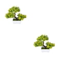 thumbnail image 2 of Wosthever Plantas artificiales Bonsai de pino Plantas de maceta de árbol pequeño Planta de plástico en maceta Type1 NO1, 2 of 6