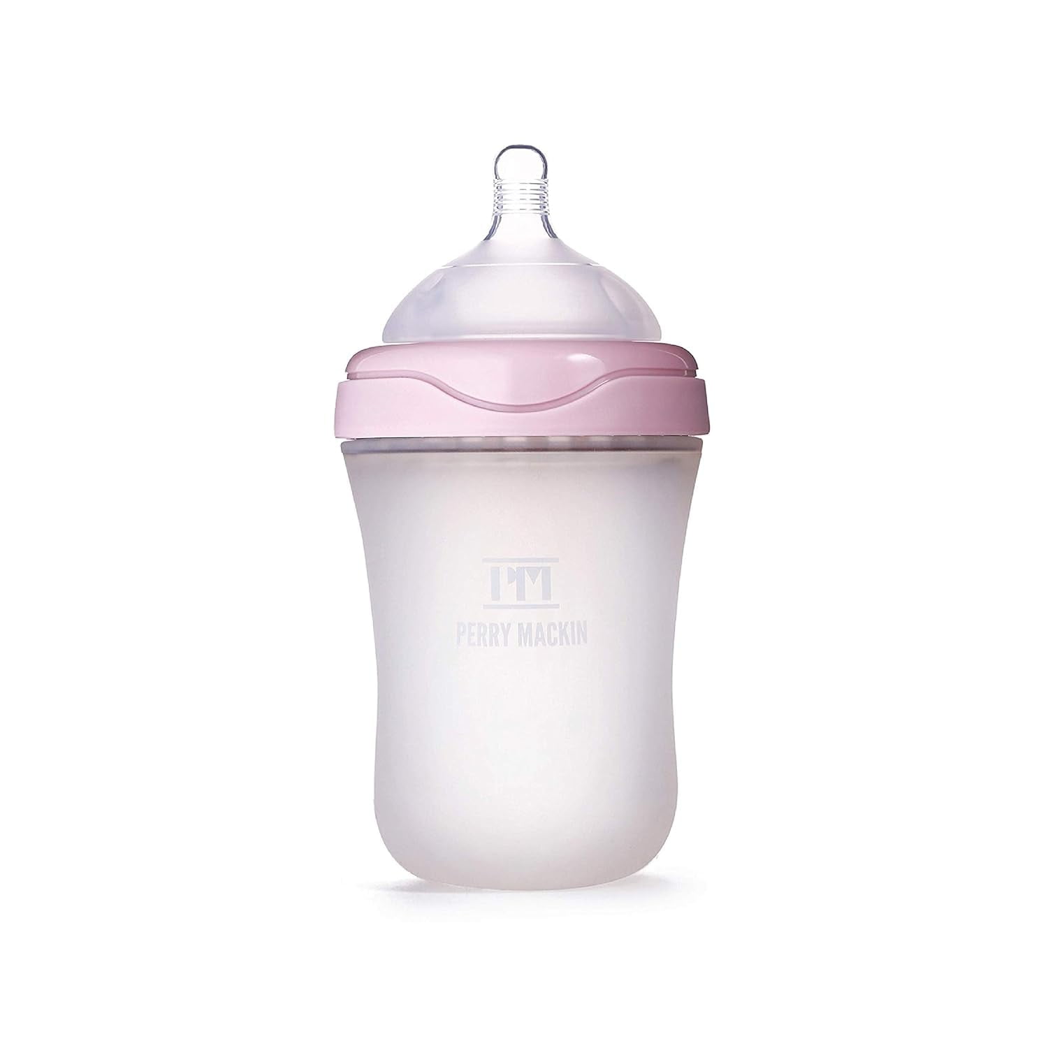 Perry Mackin Anti-Colic Silicone Baby Bottle, 9 Ounces Pink