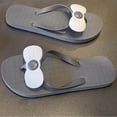 thumbnail image 4 of Yuanlong Womens Flip Flops Bow Decoration Thong Sandals Casual Summer Comfortable Beach Everyday Footwear, 4 of 7