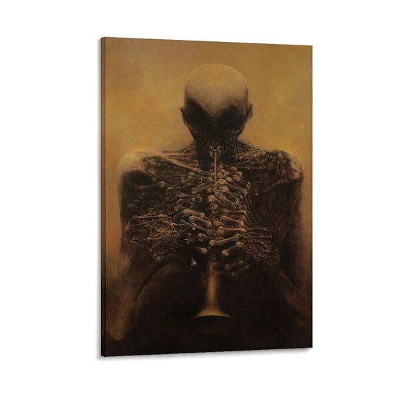 Zdzislaw Beksinski Untitled Art Poster (9) Poster Cool Artworks Painting Wall Art Canvas Prints Hanging Picture Home Decor Posters Gift 24x36inch(60x90cm)