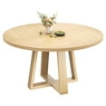 thumbnail image 4 of COZONY 47" Round Dining Table for 4-6, Farmhouse Wood Dinner Table with Sturdy Cross Base, Rustic Kitchen & Living Room Furniture, wood (Table Only), 4 of 11