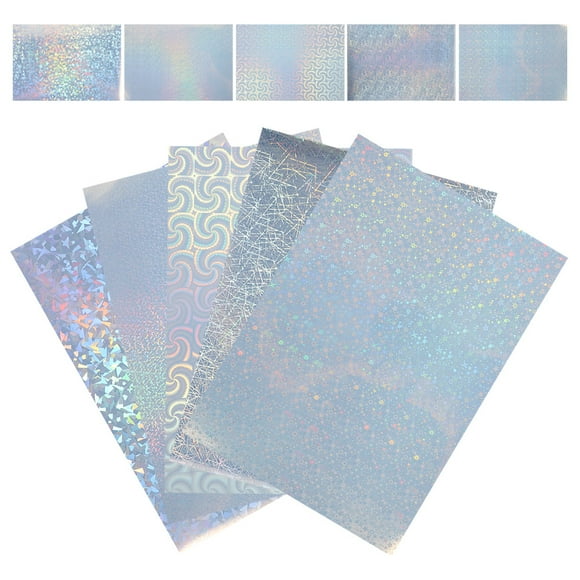 30 Sheet of Holographic Sticker Self Adhesive Holographic Film Photo Frame Film