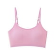 thumbnail image 4 of Usaibhir 10-18T Girls Adjustable Strap Solid Color Training Bra Sets Wireless Crop Cami Sports Padded Bra, Pack of 4, 4 of 7