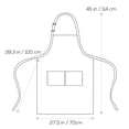 thumbnail image 2 of LABSERRON 1Set Black 28x33 Inches Square Apron For Protective Cooking Baking And Barbecuing, 2 of 8