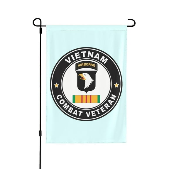101st Airborne Division Vietnam Combat Veteran Garden Flag 12.5x18 Inch Double Sided Decorations Outdoor Yard Flags For Outside Lawn Porch Garden Decor