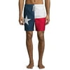 George Men's and Big Men's 6" Novelty Texas Swim Trunk, up to Size 3XL