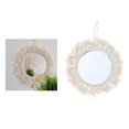 thumbnail image 1 of Espejo de Ped de Ratán Espejo de Ped de Ratán Espejo de Ped Colgan Espejo de Ped Boho Decoración Tocador de Mimbre Espejos de C diámetro 35cm Colco espejo para maquillarse, 1 of 8