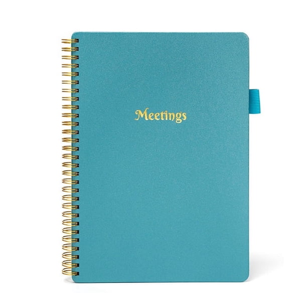 Cuadernos Agendas Planificador ReunióN Registro Libro Business Meeting Office Notebook Student Meeting Notebook Azul
