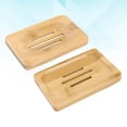 thumbnail image 2 of GOOHOCHY 2pcs Wood Soap Box Soap Holder Container Soap Box Case for Home Kitchen Bathroom (Assorted Color), 2 of 8