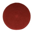 thumbnail image 2 of Eden Woven Braided Velvet Table Placemats 15 Inches Round Set of 4 Non-Slip Dining & Kitchen Table Mats Burgundy, 2 of 2