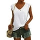 thumbnail image 2 of Camiseta básica de verano para mujer, holgada, con cuello en V y manga corta, sin mangas., 2 of 6