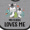 thumbnail image 4 of Inktastic Zebra My Bubbe Loves Me Boys or Girls Baby Bib, 4 of 4
