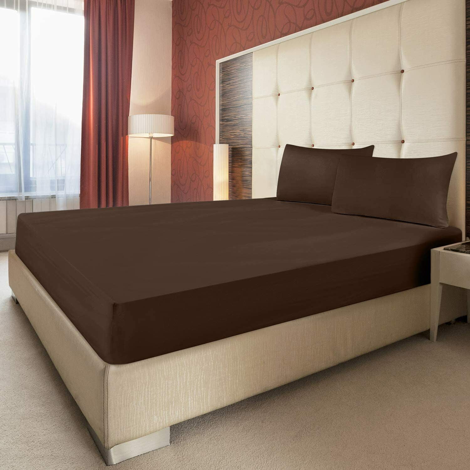 Bedding Deep Pocket Fitted Sheet Easy Care Deep Pocket Bed Sheets