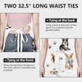 thumbnail image 6 of Cartoon Corgi Dog and Footprints Apron-Garden Aprons for Women with Pockets-Cotton Linen Waterproof Kitchen Cooking Gardening Aprons Adjustable for Kitchen,Cooking,BBQ and Salon 33x27 Inch, 6 of 7