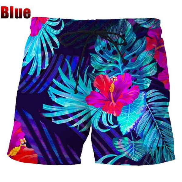 Pantalones cortos de playa Hawaianos para hombre, bañadores de secado rápido con estampado 3d de palmeras, divertidos Fivean unisex