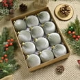 thumbnail image 2 of Zhourta 12PCS Flocked Foam Christmas Ball 3Inch Ornaments Set Soft Textured Hanging Decor for Tree and Holiday Decorating, 2 of 7