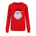 thumbnail image 5 of Christmas Sweatshirts for Women Retro Santa Claus Graphic Long Sleeve Crew Neck Shirt Xmas Pullover Tops, 5 of 5