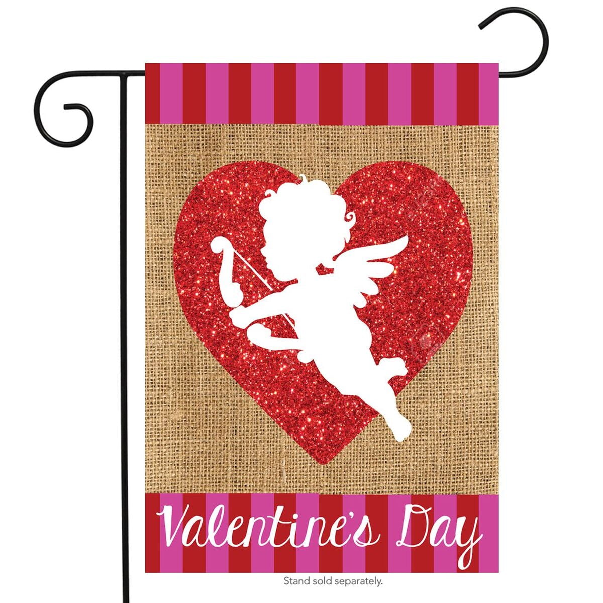 Cupid Burlap Valentine S Day Garden Flag Love Holiday 12 5 X 18 Briarwood Lane Walmart Com Walmart Com