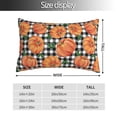thumbnail image 2 of KLL Autumn Pumpkins Gingham Pillow Covers Envelope Closure,Super Soft and Cozy Fuzzy Fleece Pillow Case Cover (No pillow core） 20"x30", 2 of 5
