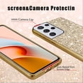 thumbnail image 5 of Compatible with Samsung S21 Ultra Case Glitter Shockproof, for Samsung Galaxy S21 Ultra Phone Case Bling Sparkly Soft TPU and PC Silicone Shiny Girl Women Thin Protective Cover (Gold), 5 of 14