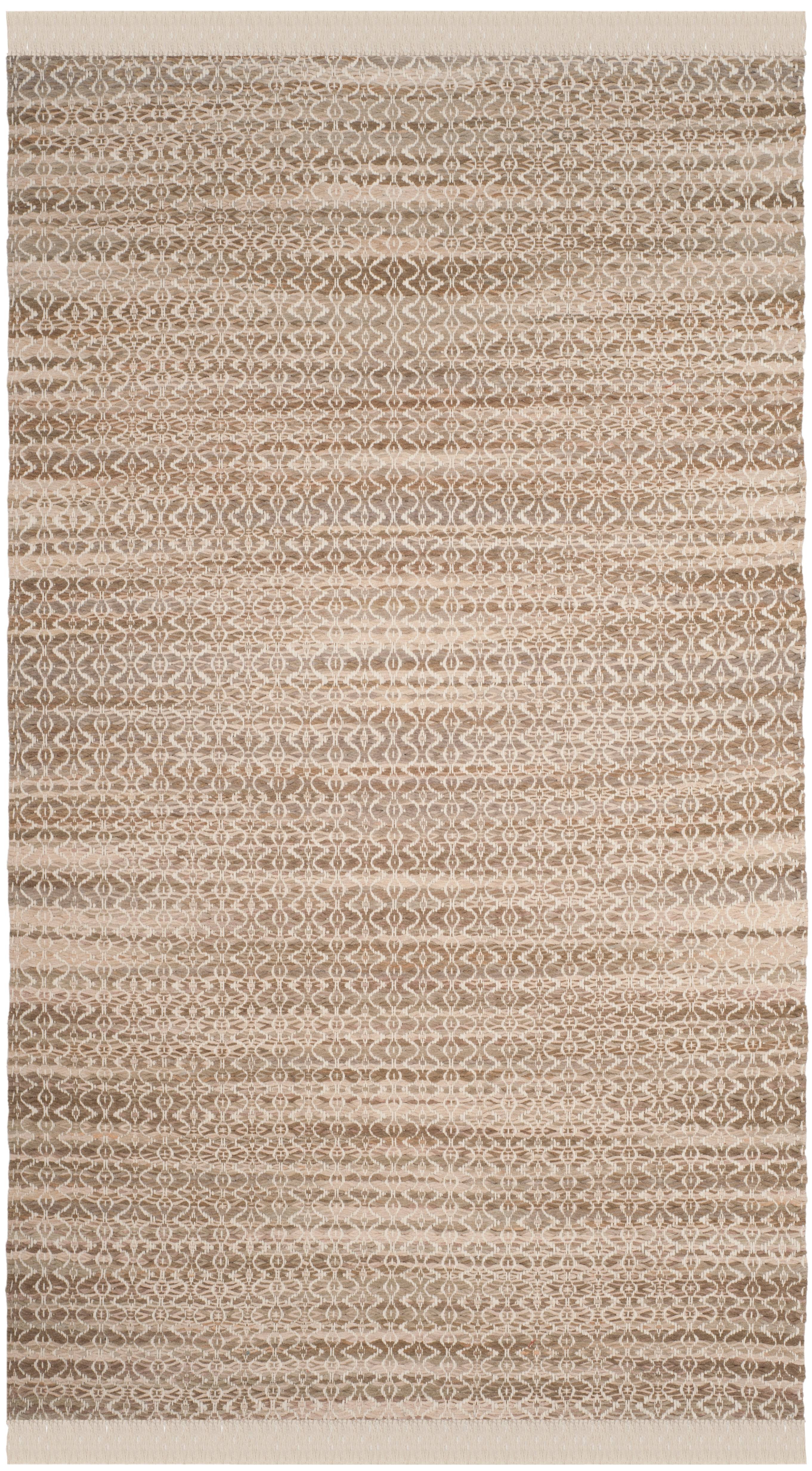 SAFAVIEH Boston Lavonne Geometric Braided Cotton Area Rug, Beige/Ivory, 6' x 9'