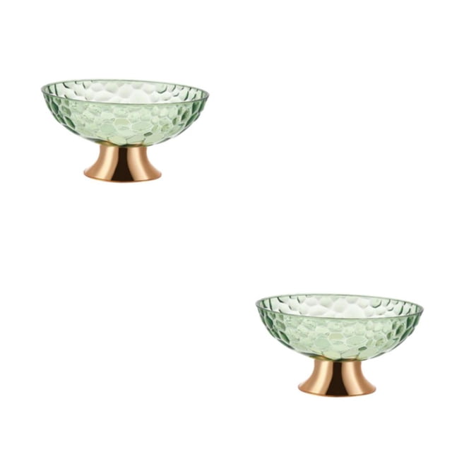Inteprter Dessert Serving Bowl Tray Snacks Fruit Basket Bowl for Breads Snacks Home Verde 2piezas