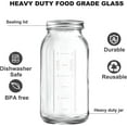 64 OZ Wide Mouth Mason Jars with Lids Airtight Storage Canning Jar