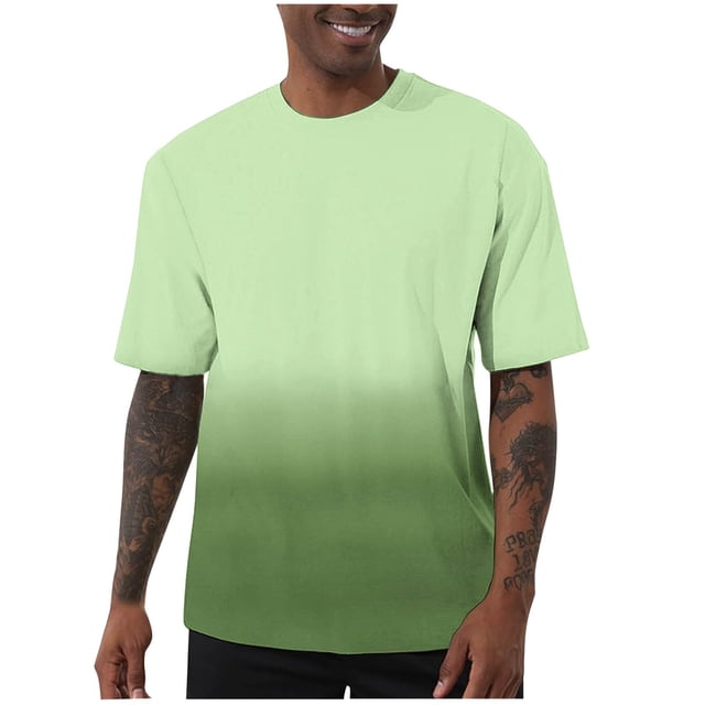 Fanxing Mens Shirts Graphic Tees Multicolor Trendy Short Sleeve T Shirts Loose Fit Summer Tops M