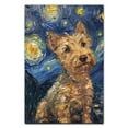 thumbnail image 3 of Hudo Starry Night Norwich Terrier Canvas Print - Van Gogh Inspired Dog Poster Wall Art Decor, 3 of 5