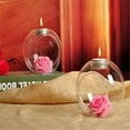 thumbnail image 6 of One opening Clear Glass Candle Holder Romantic Wedding Dinner Decor Transparent Candlestick, 6 of 7