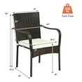 thumbnail image 2 of Patiojoy 4 PCS Stackable Rattan Chairs Outdoor Dining Chairs w/Cushion for Porch Yard Garden, 2 of 10